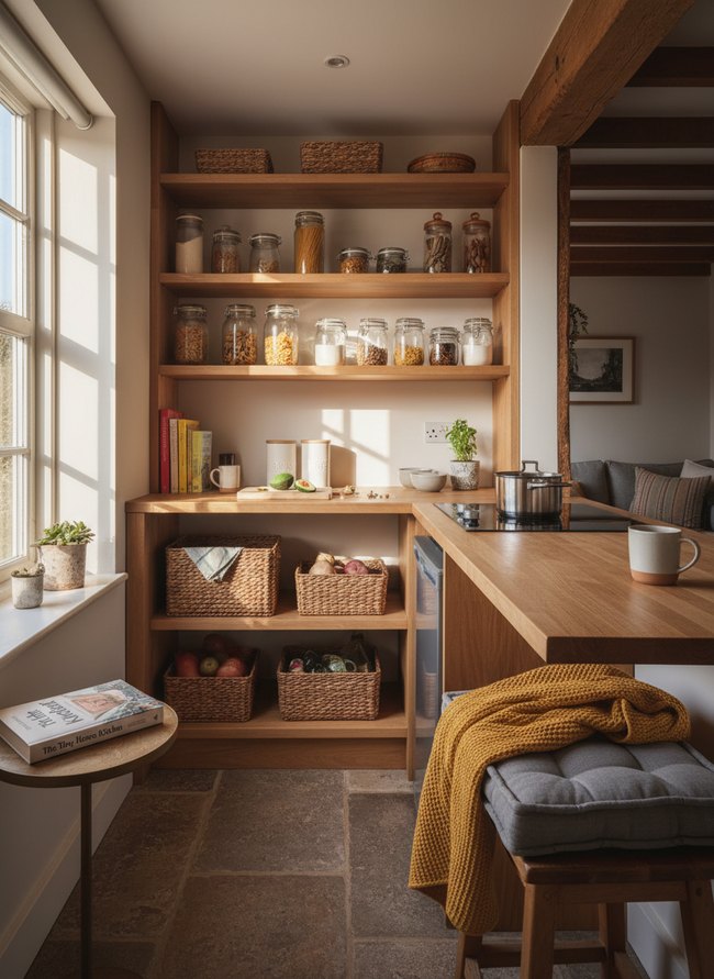 Open Shelving Pantry Design
