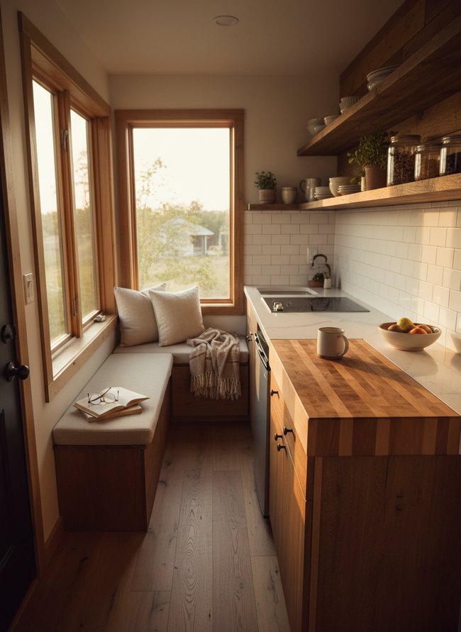 Integrated Butcher Block Pantry