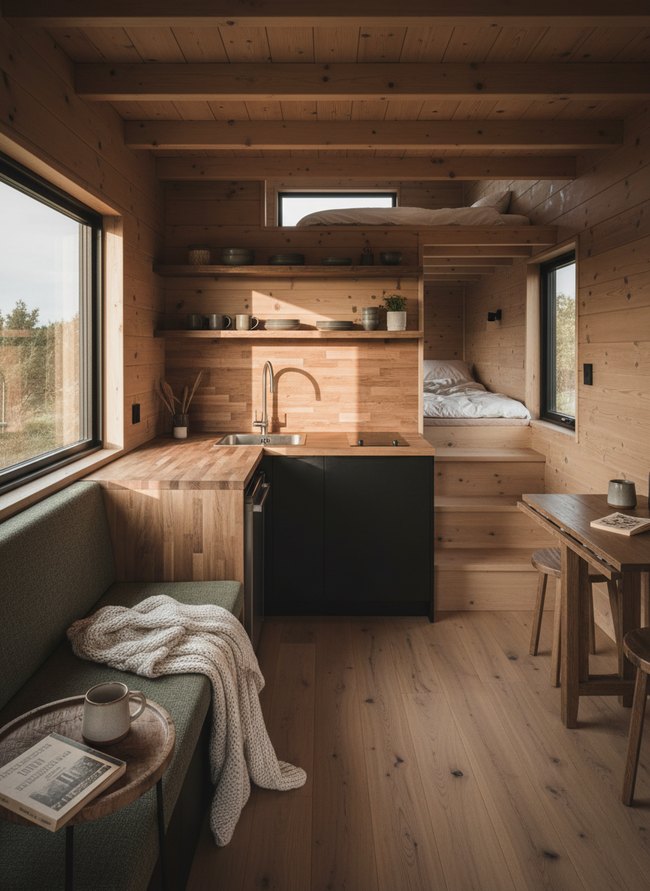 Modern L-Shape Cabin Style