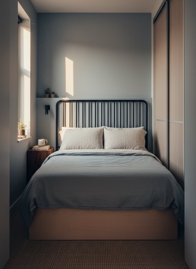 Minimalist Metal Frame Headboard