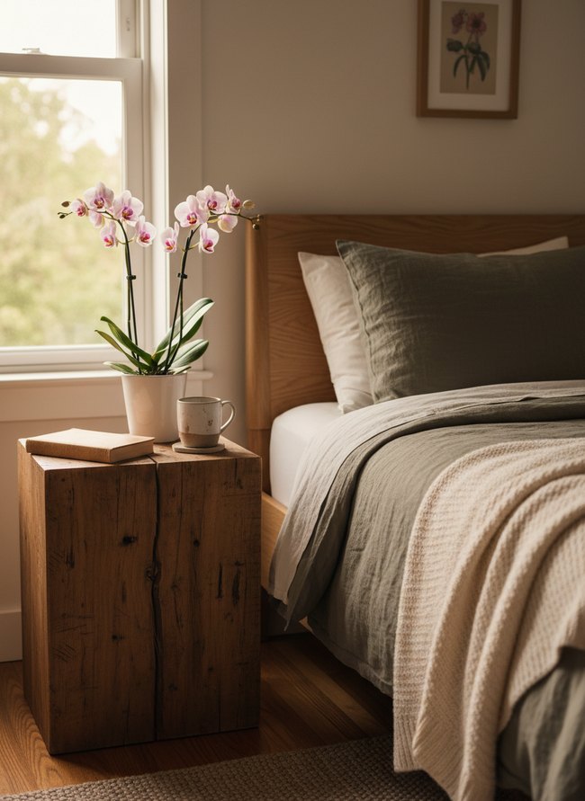Bedside Table Orchid Pot