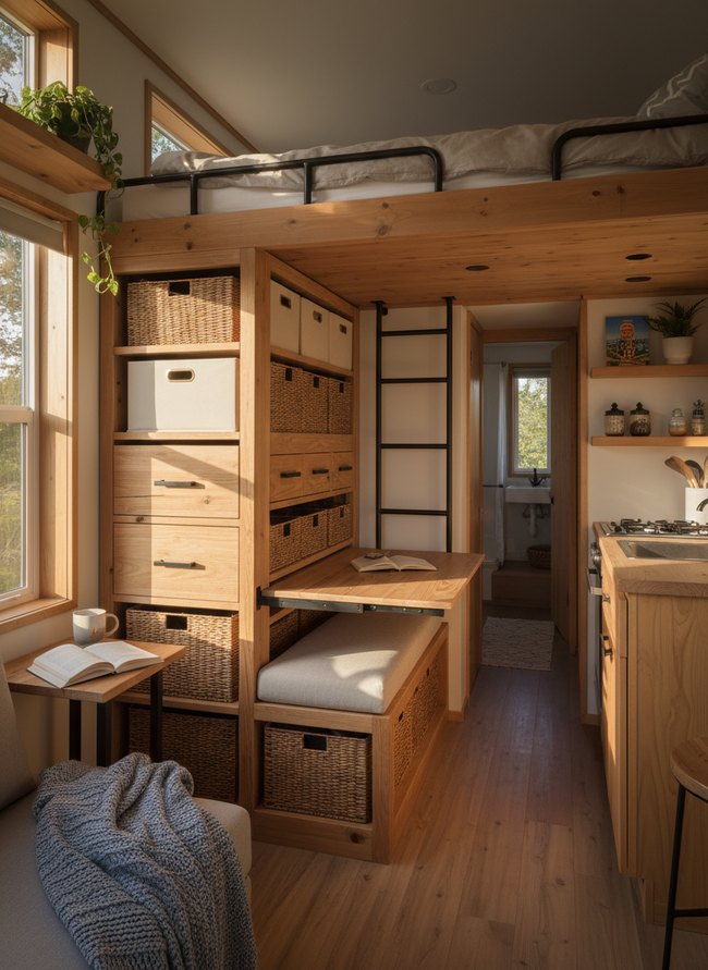 Pull-Out Desk Storage Unit