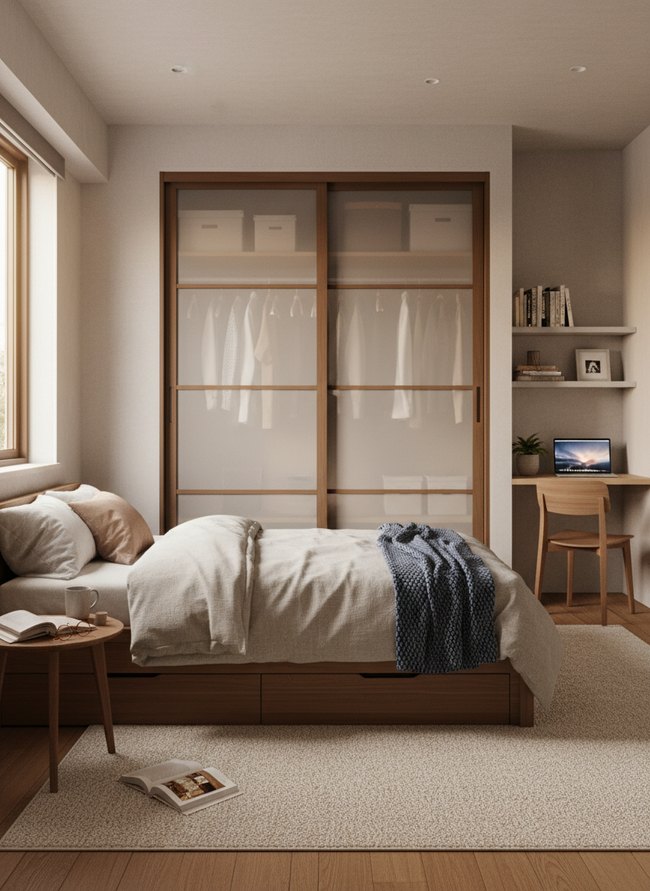Compact Sliding Door Closet