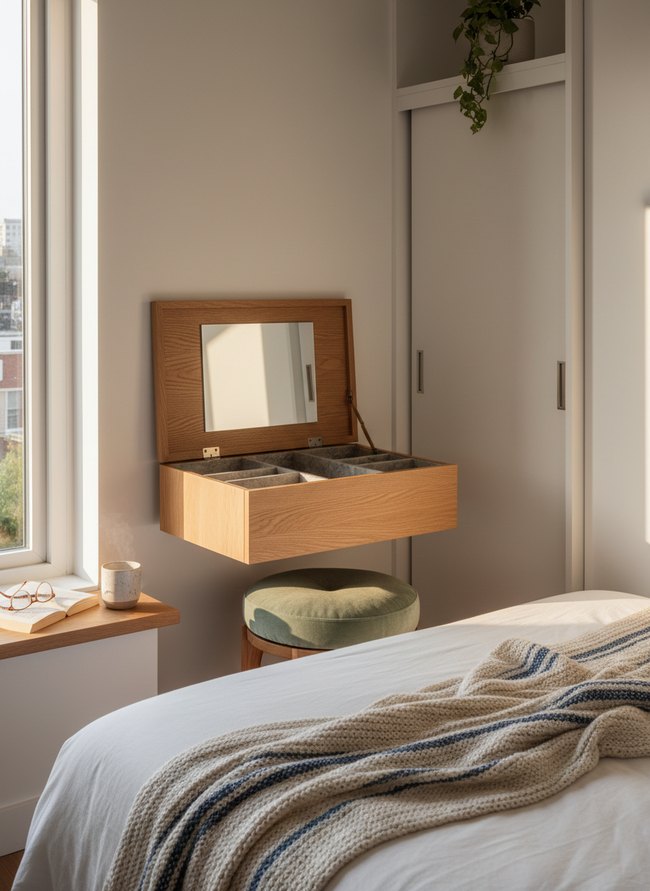 Compact Flip-Top Vanity