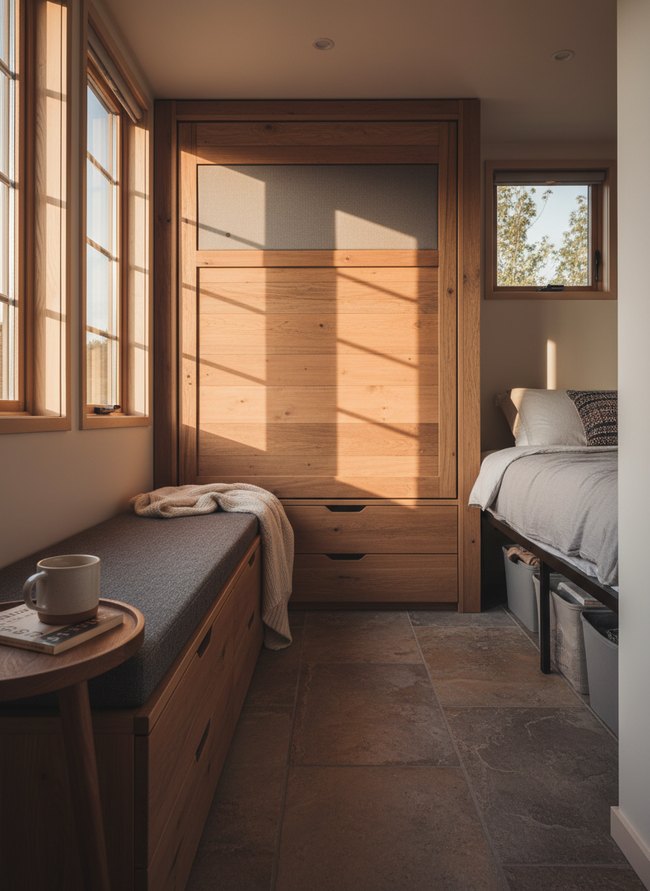 Wall-Mounted Fold-Down Bed