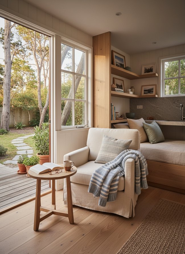 Compact Coastal Studio Nook