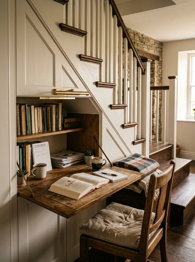 Under Stairwell Study Nook