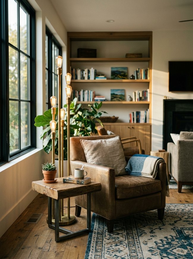 Modern Brass Filament Column