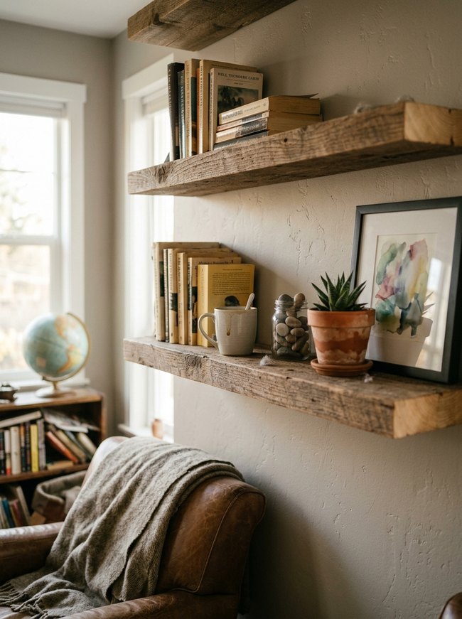 Floating Shelf Arrangement