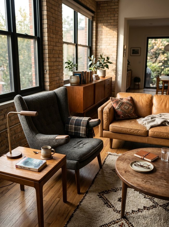 Mid-Century Modern Lounge Setup