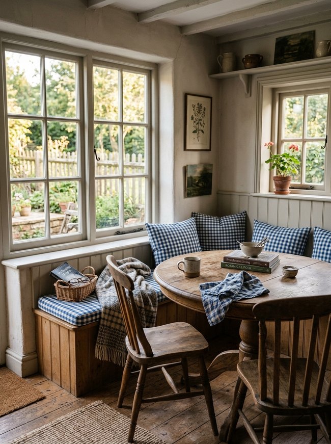 Gingham Pattern Dining Corner