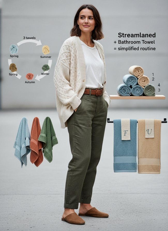 Streamlined Bathroom Towel System