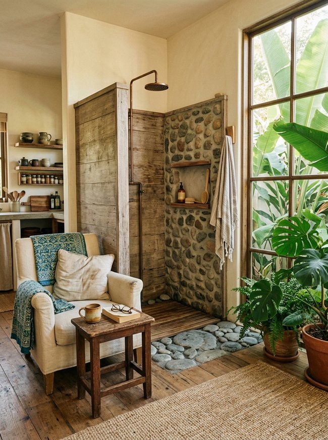 Banana Leaf Shower Sanctuary