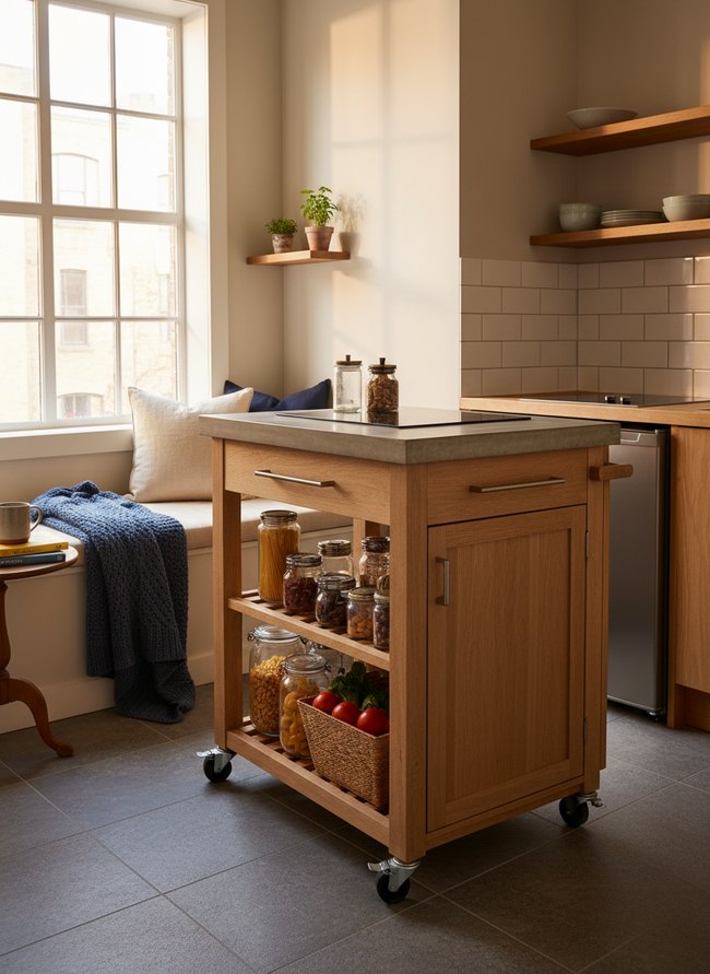 Mobile Island Pantry Cart