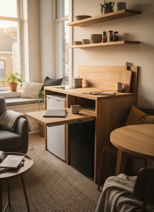 Pull-Out Workspace Shelf
