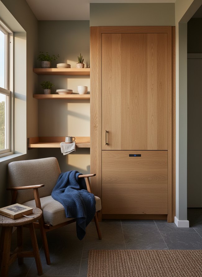 Disguised Pantry Door Microwave
