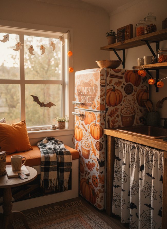 Pumpkin Spice Fridge Wrap