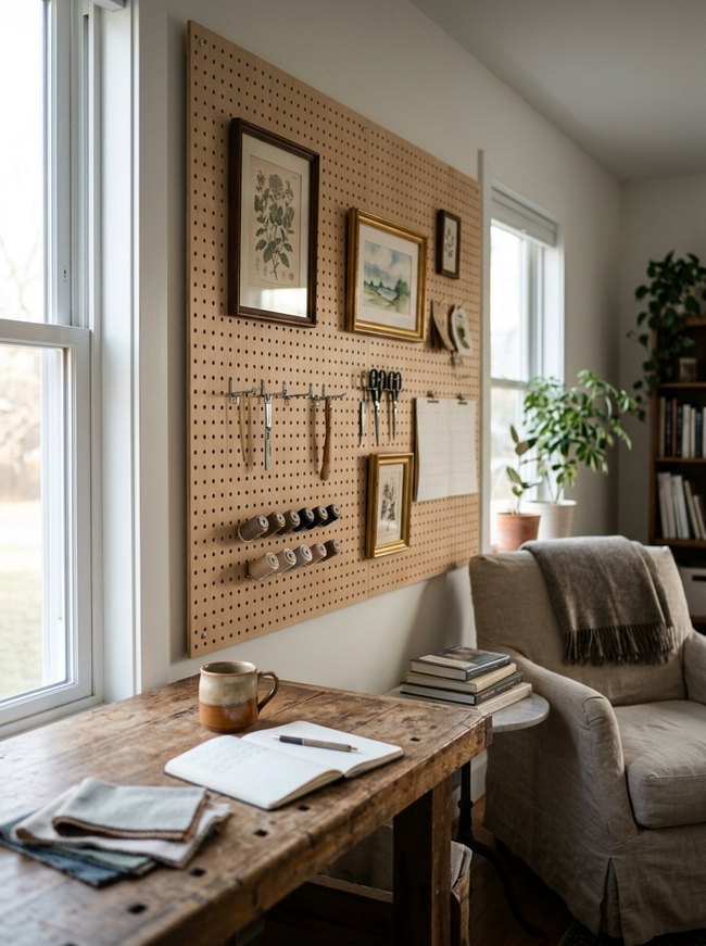 Pegboard Craft Display Grid