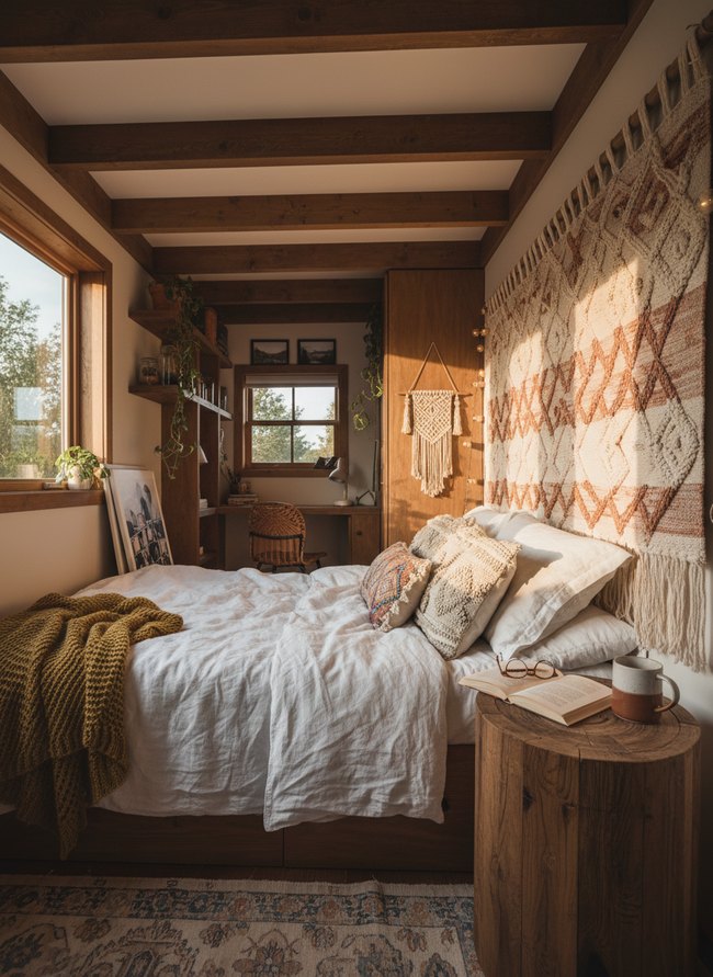Hand-Woven Headboard Hideaway