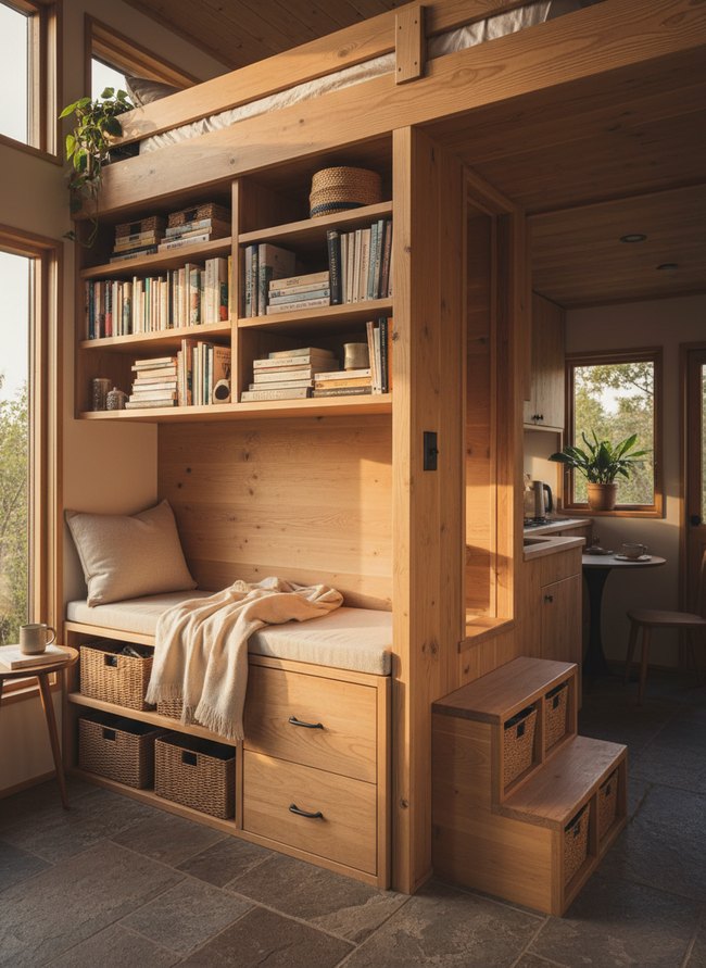 Vertical Bookcase Loft Side