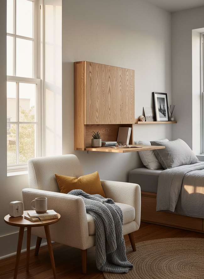 Fold-Down Wall Desk