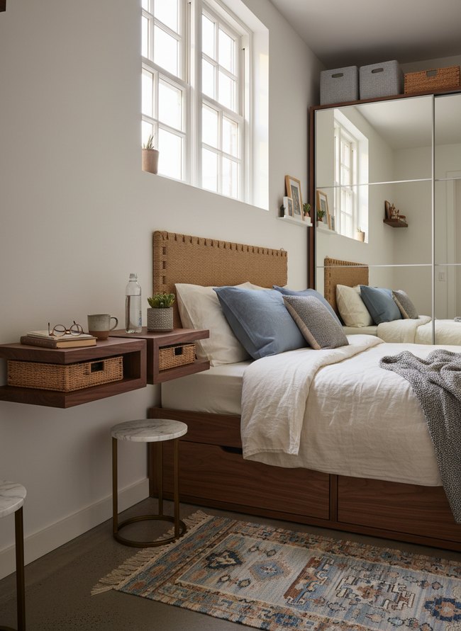 Floating Nightstand Arrangement