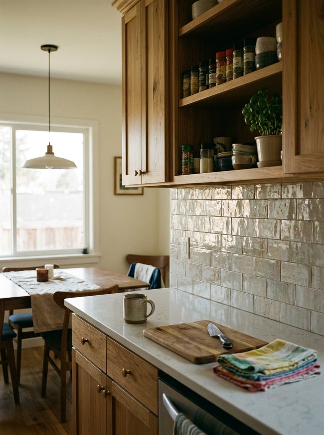 Kitchen Backsplash Reflective Tile