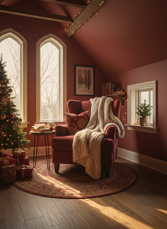 Cranberry Hues Reading Spot