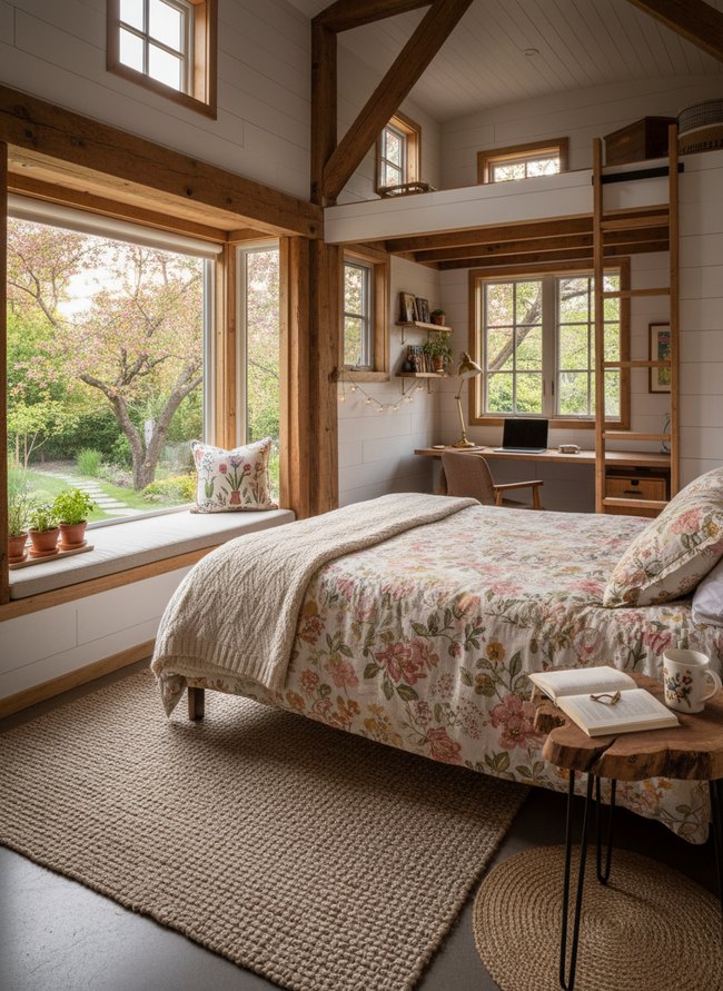 Vibrant Garden View Loft