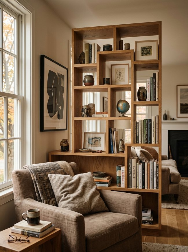 Geometric Display Shelf Unit