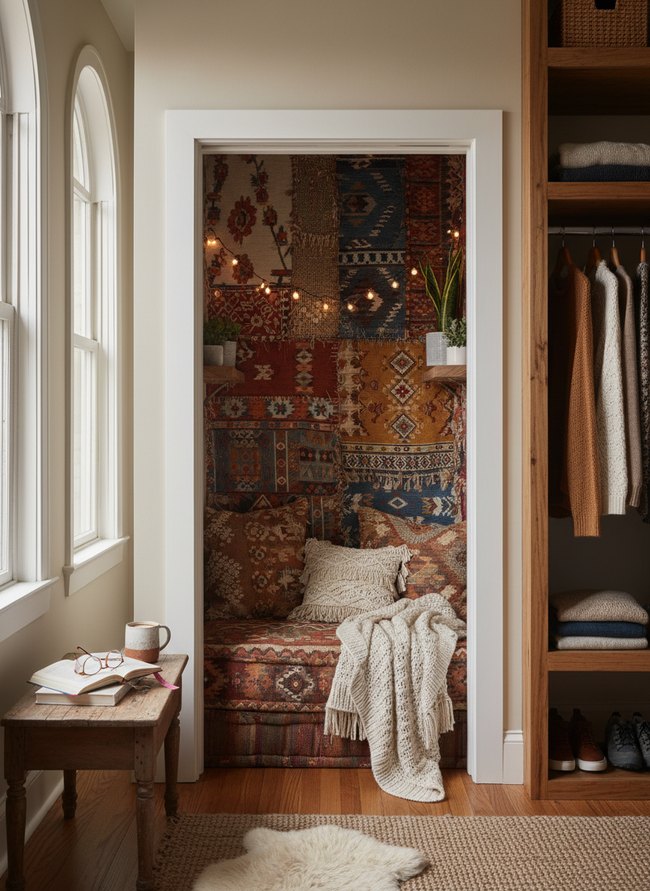 Bohemian Textile Reading Space