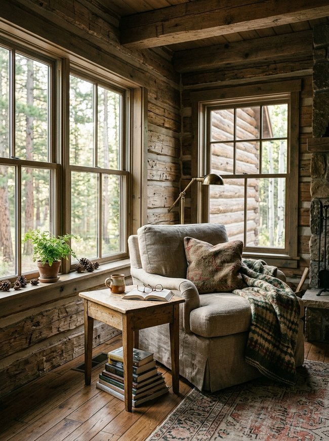 Log Beam Reading Alcove