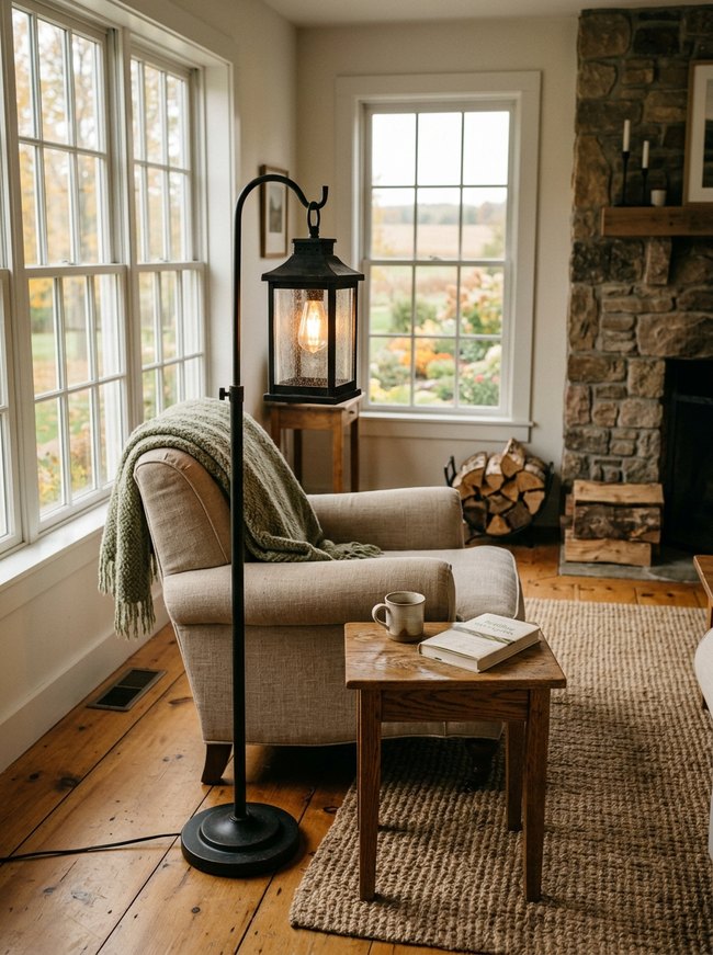 Farmhouse Lantern Floor Glow