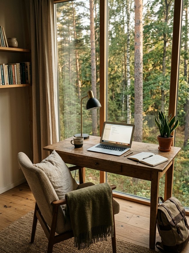 Scandi Forest Workspace Bliss