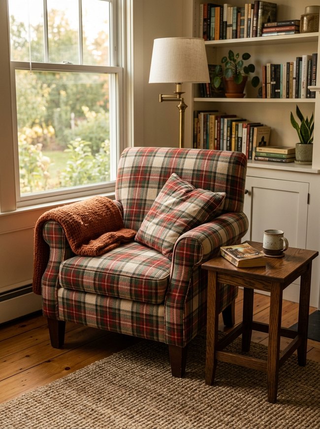 Flannel Pillow Accent Chair