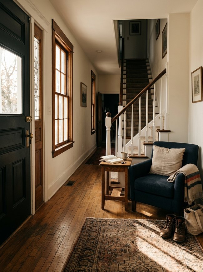 Pristine White Entryway Foyer
