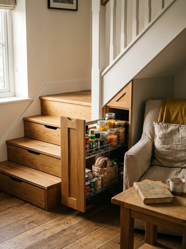 Slide-Out Pantry Steps