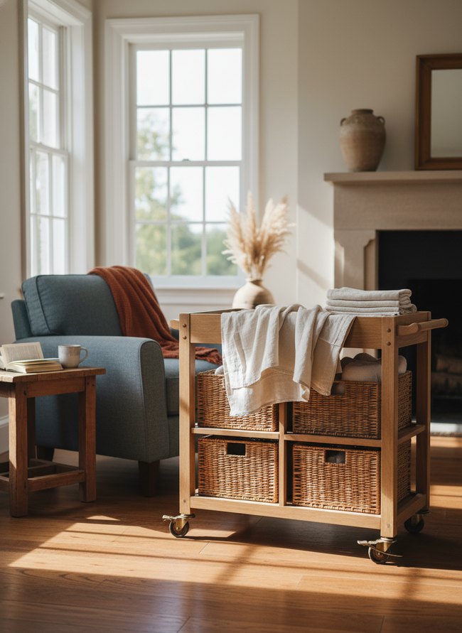 Rolling Cart Linen Caddy