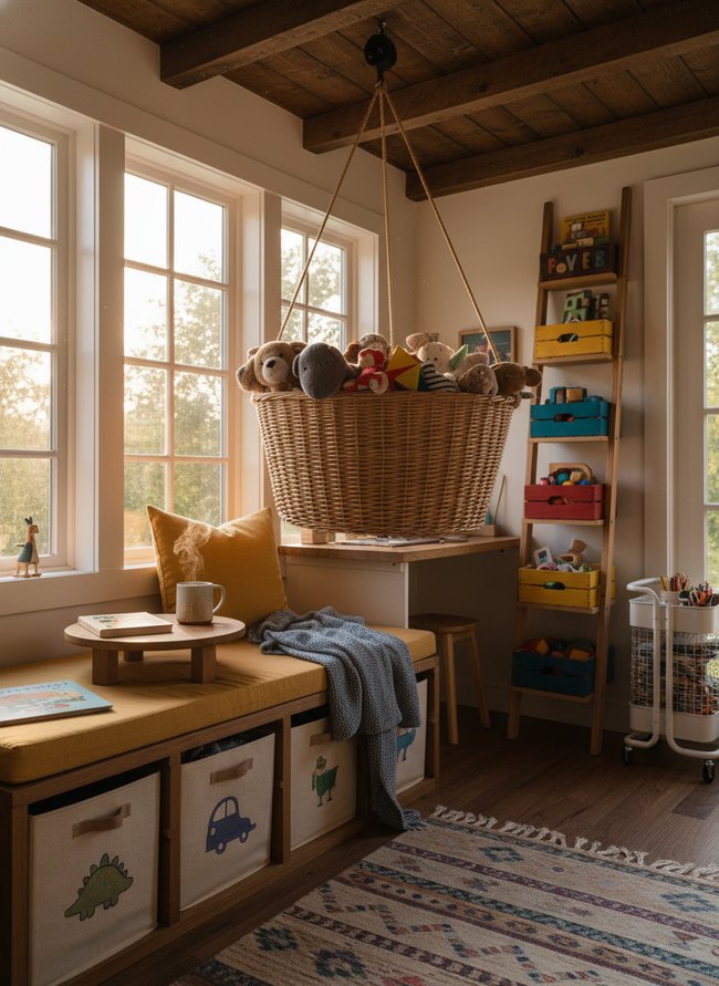 Ceiling Hung Basket Pulley