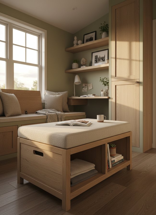 Dual Purpose Ottoman Storage