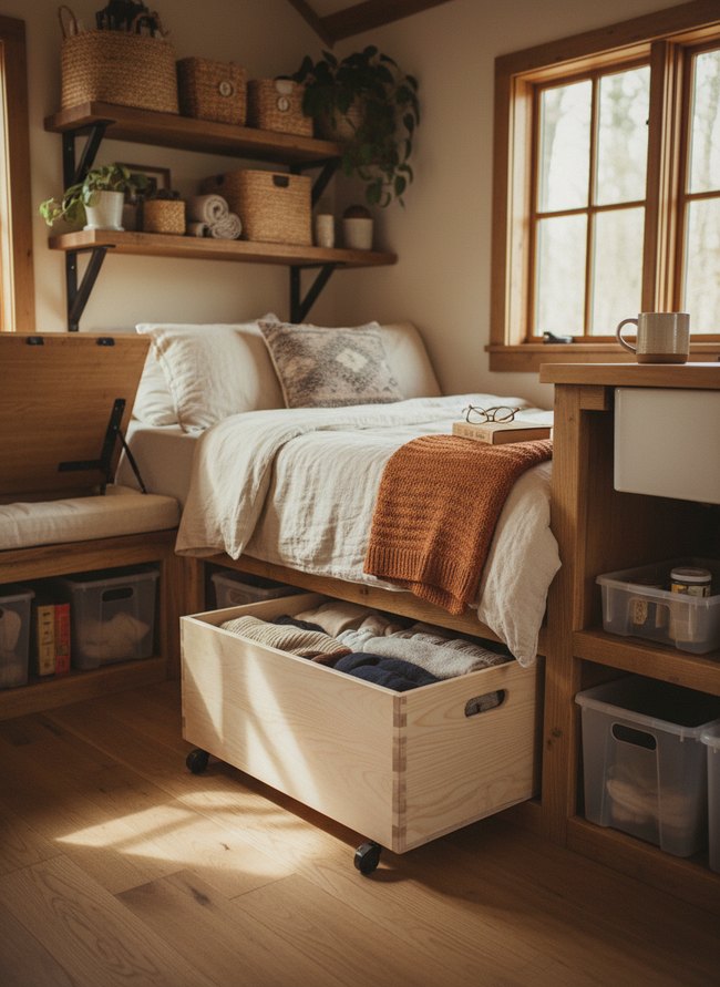 Under-Bed Rolling Storage Bin