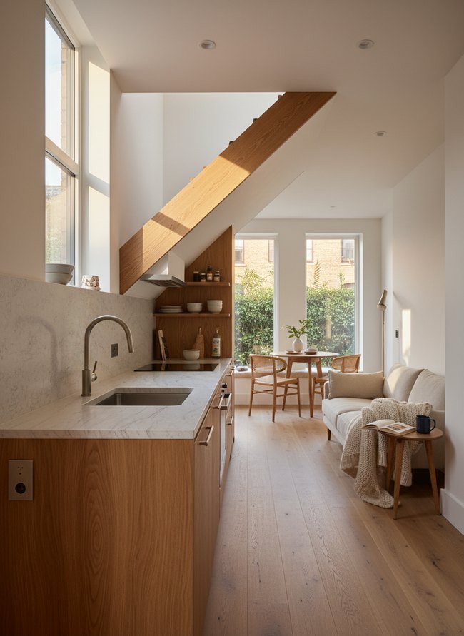 Under-Stair Storage Kitchen