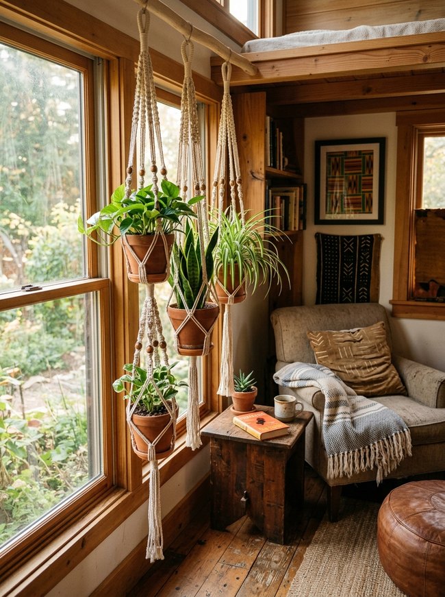 Macrame Plant Hanger Trio