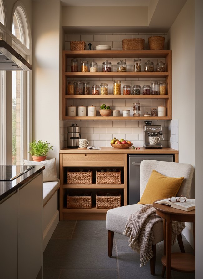 Wall-Mounted Shelf Pantry