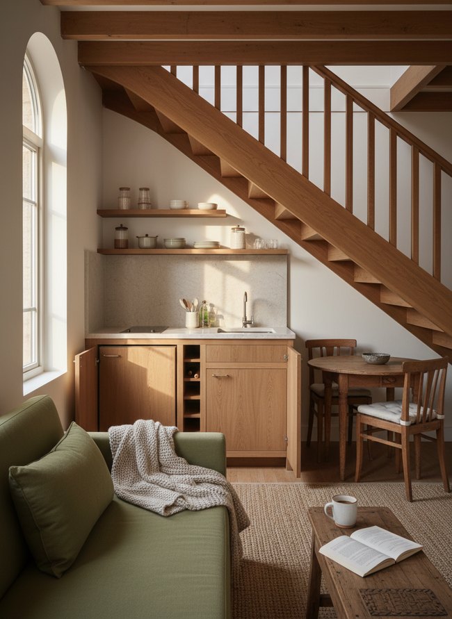 Under Stair Kitchen Integration