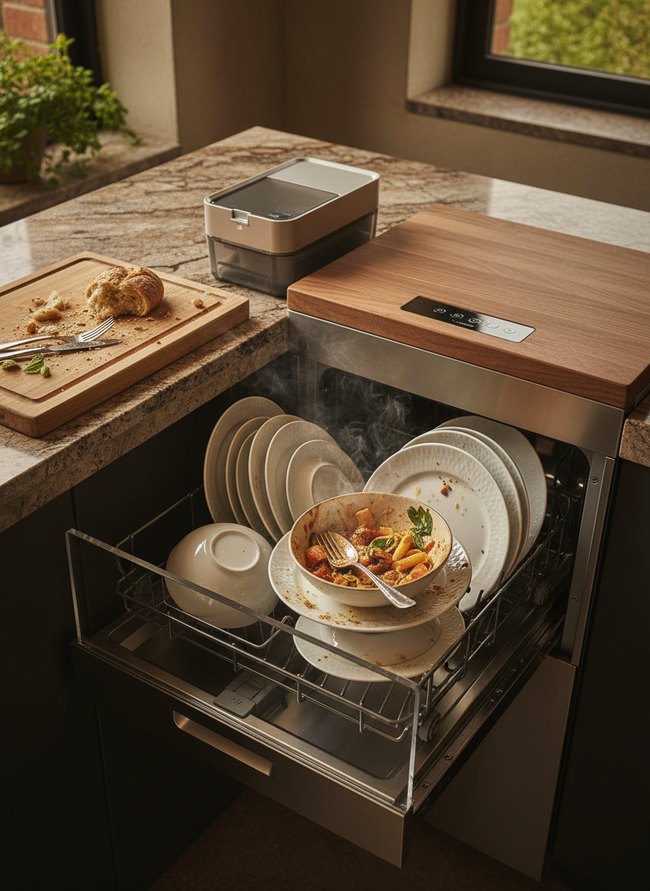 Corner Fit Dishwasher Design