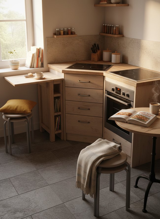 Corner Space Saving Cooker