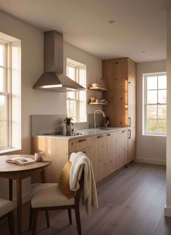 Space-Saving Corner Hood