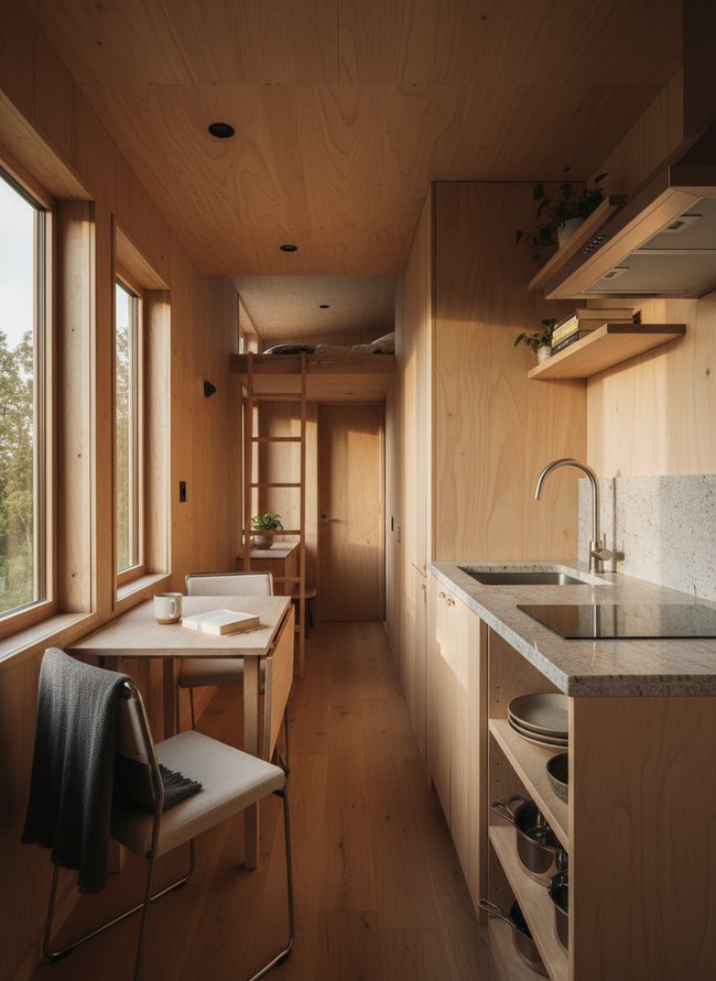 Light Birch Plywood Walls