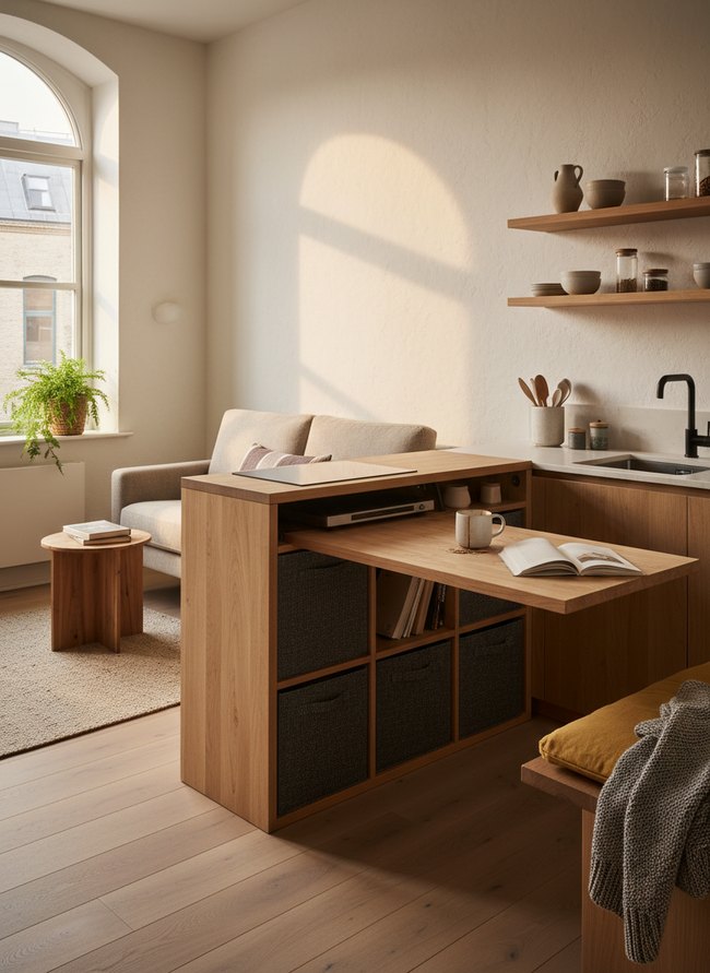 Convertible Island Workspace